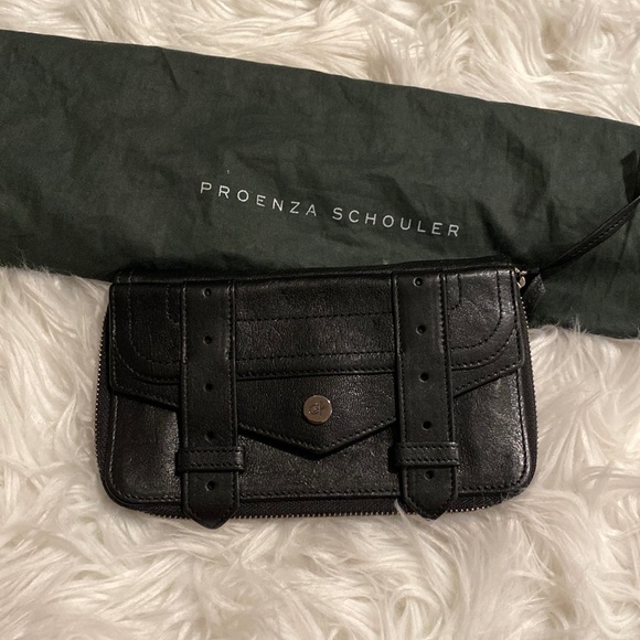 Ps11 leather crossbody bag Proenza Schouler Black in Leather  Proenza Schouler Long PS11 Black Leather Wallet